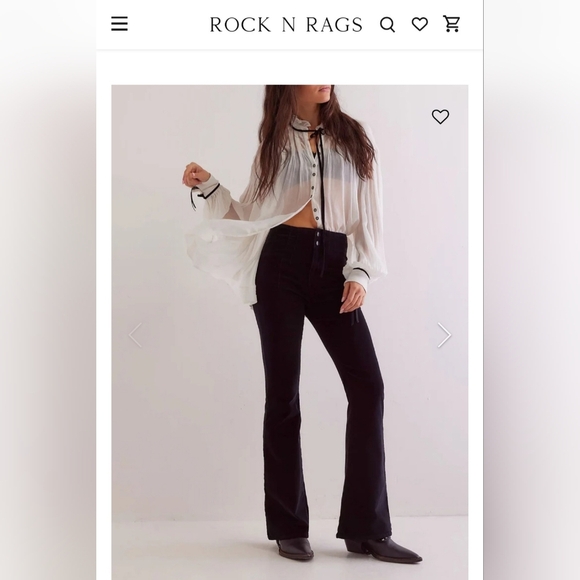 We The Free Black Flare Rock N Rag Pants. Womens Sz 27 - Picture 1 of 8